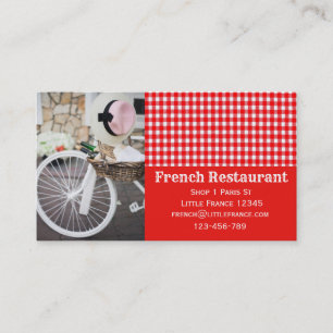Französisches Café Patisserie Restaurant Busines Visitenkarte