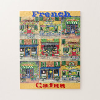 Französisches Café-Puzzlespiel