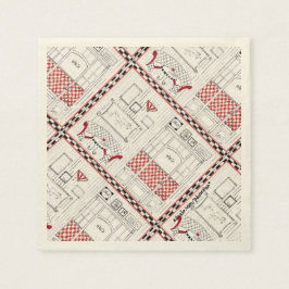 Französisches Café Serviette