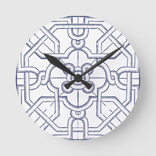 Französisches Design Runde Wanduhr (Vorderseite)