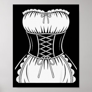 Französisches Dienstmädchen-Shirt Erwachsene Männe Poster
