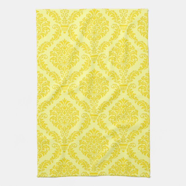 Französisches Empire Damask Muster #11 Geschirrtuch (Vertikal)