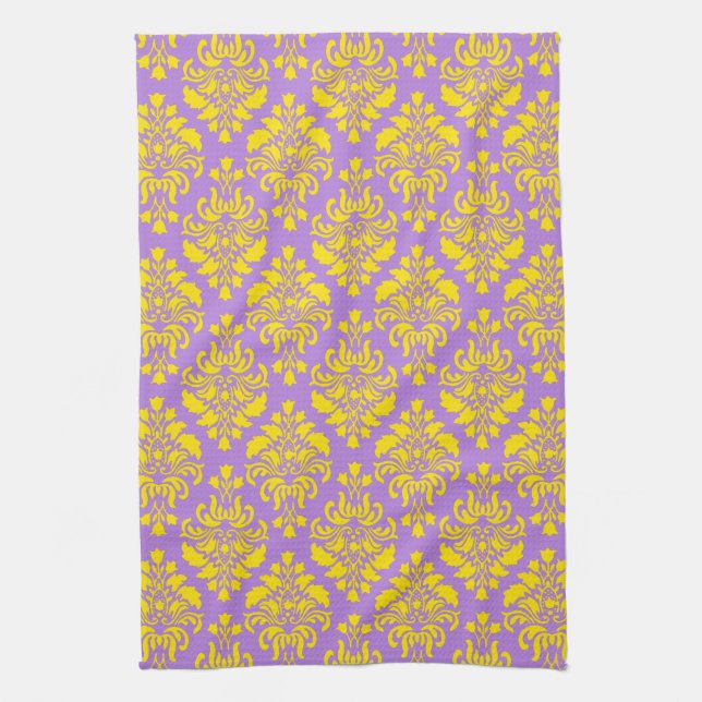 Französisches Empire Damask Muster #7 Geschirrtuch (Vertikal)
