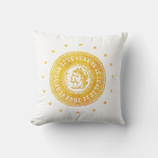 Französisches Empire Kissen - golden (Vorderseite)