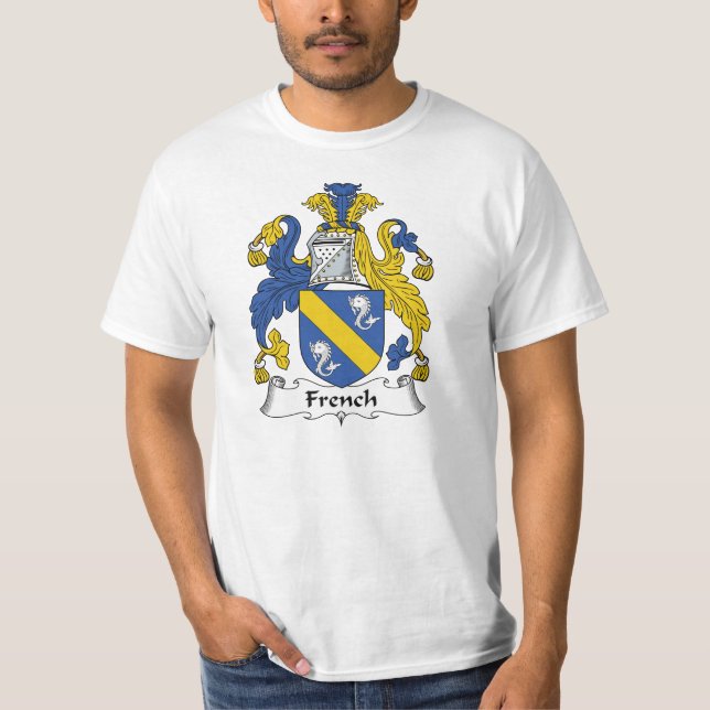 Französisches Familienwappen T-Shirt (Vorderseite)