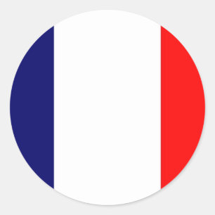Französisches Flagdesign - OUI ! Runder Aufkleber
