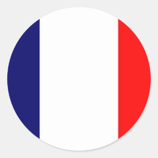 Französisches Flagdesign - OUI ! Runder Aufkleber