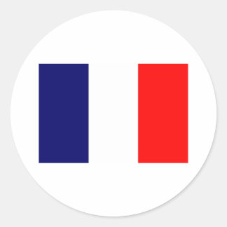 Französisches Flagdesign - OUI ! Runder Aufkleber