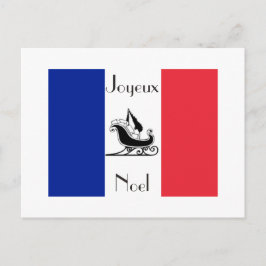 Französisches Flagge Joyeux Feiertagspostkarte