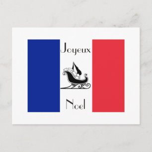 Französisches Flagge Joyeux Feiertagspostkarte