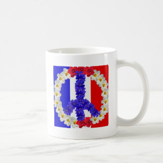 französisches Flaggen-Friedenszeichen Kaffeetasse