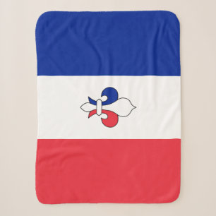 Französisches Flaggenblanket, patriotisch, Frankre Sherpadecke