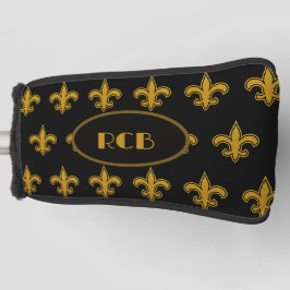 Französisches Fleur De Lis Muster Initialen Gold-N Golf Headcover