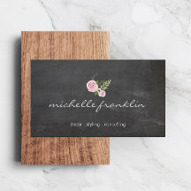 FRANZÖSISCHES FLORALBOUQUET auf CHALKBOARD-Visiten