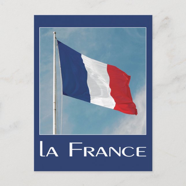 Französisches Foto mit dem Namen la France Postkarte (Vorderseite)