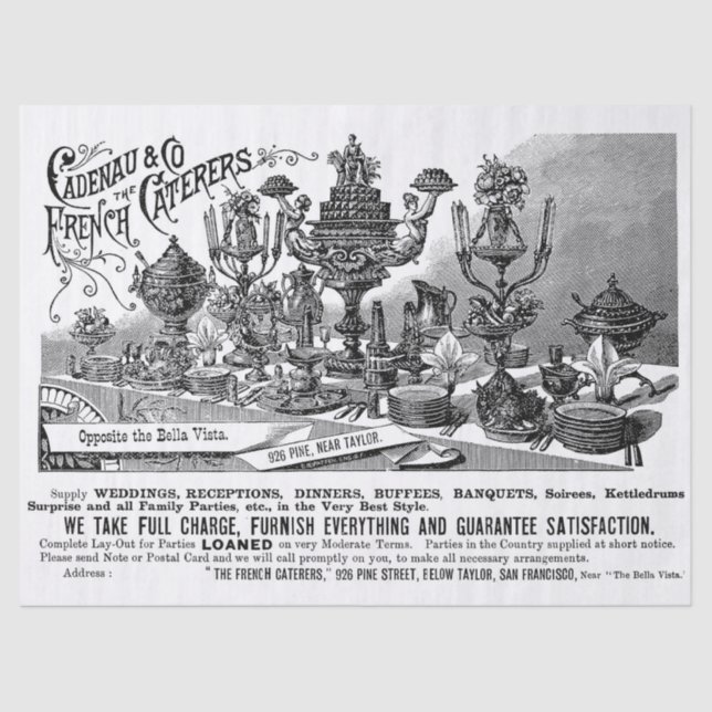 Französisches Gewebe oder Dekoupage-Papier Seidenpapier (Vorderseite)