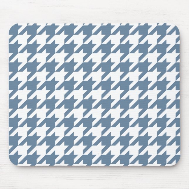 Französisches Gray-Elegantes Hahnentrittmuster Mousepad (Vorne)