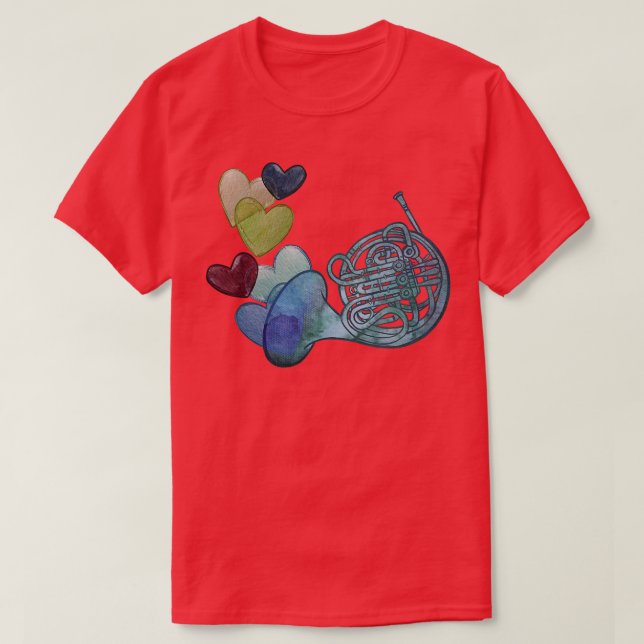 Französisches Horn 1 T-Shirt (Design vorne)