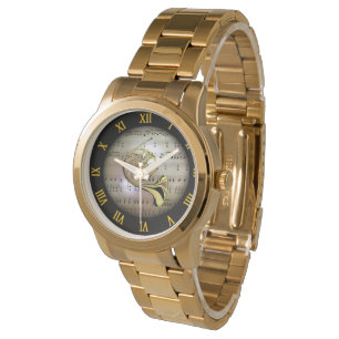 Französisches Horn ~ Hintergrund "Der musikalisch Armbanduhr