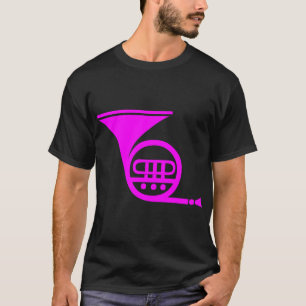 Französisches Horn - Magenta T-Shirt