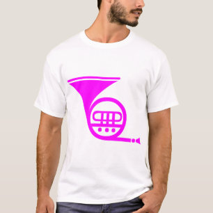 Französisches Horn - Magenta T-Shirt