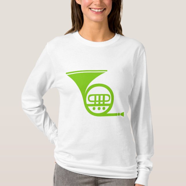 Französisches Horn - Mars Green T-Shirt (Vorderseite)