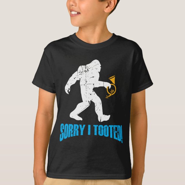 Französisches Horn-Spieler Tooted ich Bigfoot T-Shirt (Vorderseite)