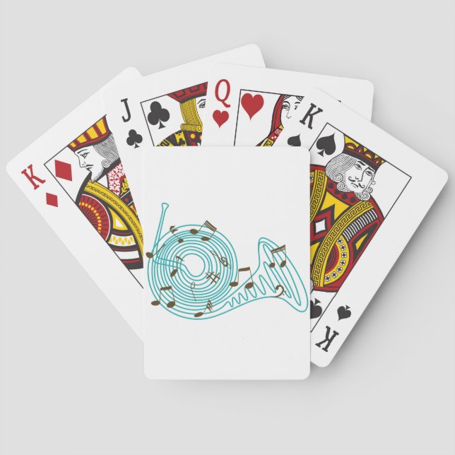 Französisches Horn-Spielkarten Spielkarten (Rückseite)