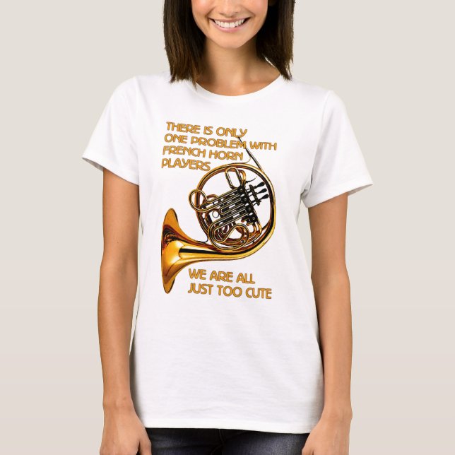 Französisches Horn-Süsse T-Shirt (Vorderseite)