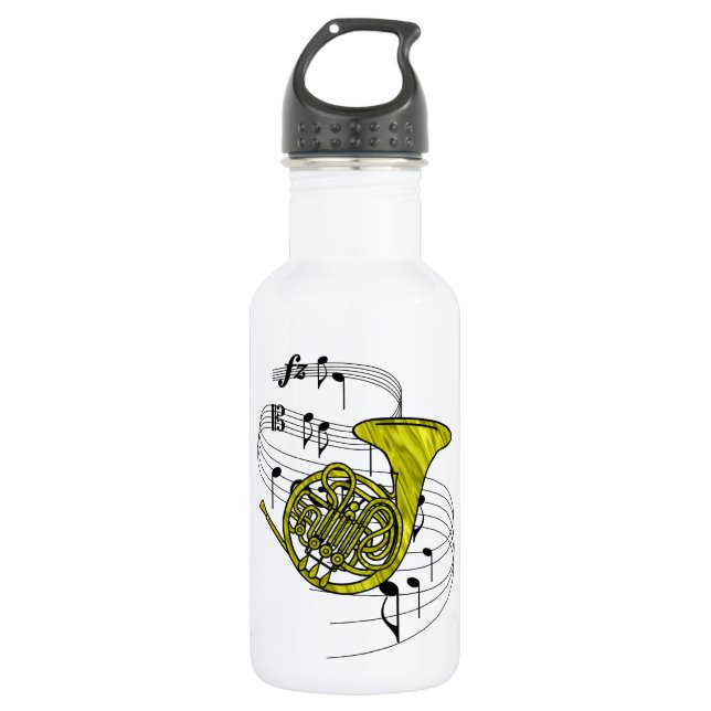 Französisches Horn Trinkflasche (Vorderseite)
