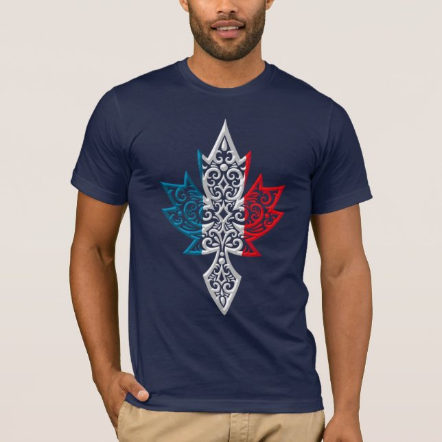 Französisches kanadisches Ahornblatt T-Shirt (Vorderseite)