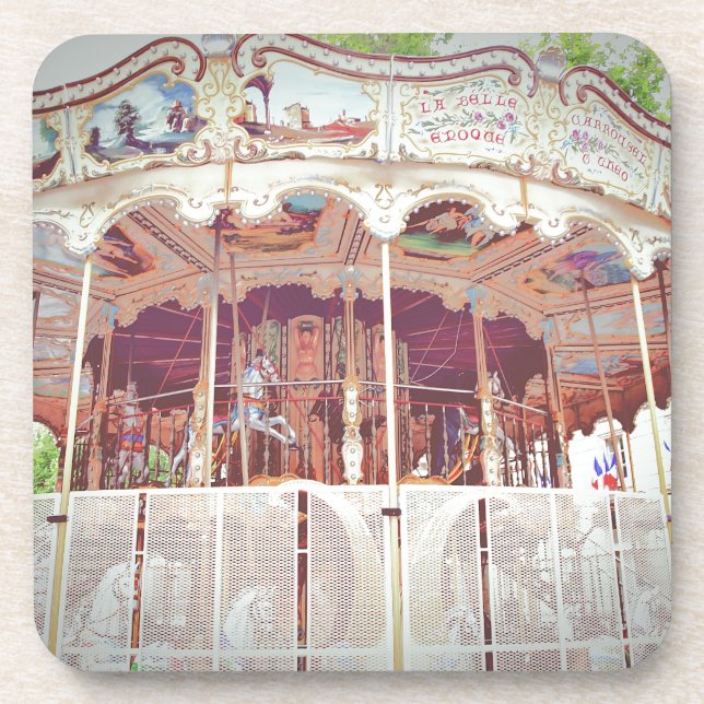 französisches Karussell Untersetzer (Vorderseite)