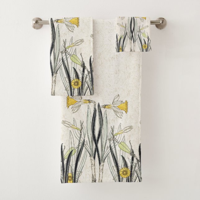 Französisches Kunst Nouveau Badhandtuch Set (Insitu)