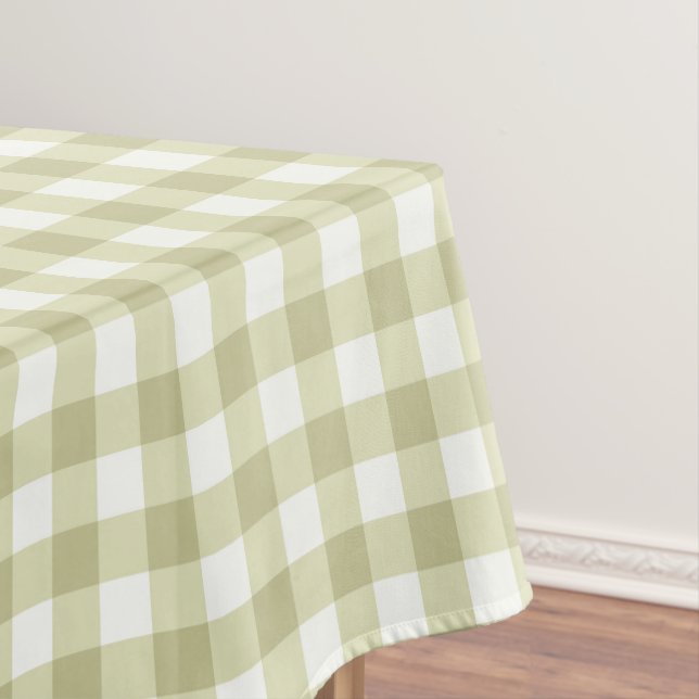 Französisches Land Meadow Gingham - Salbei grün ka Tischdecke (Beispiel)