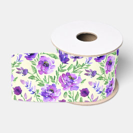 Französisches Land mit Lila Grün der Blüte Ripsband