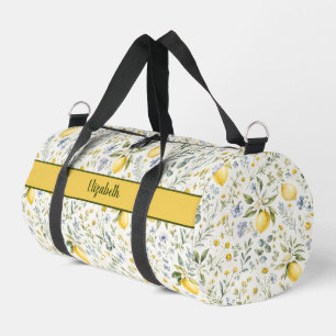 Französisches Landhaus-Zitronen-Wildblume Benutzer Duffle Bag