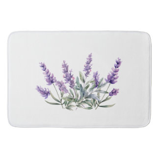 Französisches Lavendel-Muster. Aquarell Badematte