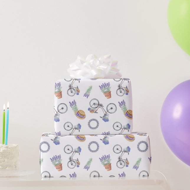 Französisches Lavendel-Muster Geschenkpapier (Partygeschenke)