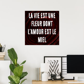 Französisches Leben ist eine Blume, von der Liebe Poster