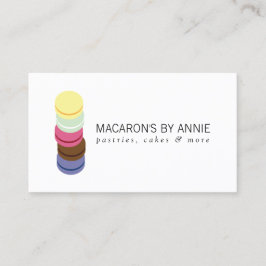 FRANZÖSISCHES MACARON STACK-LOGO für Bäckerei, Kon Visitenkarte