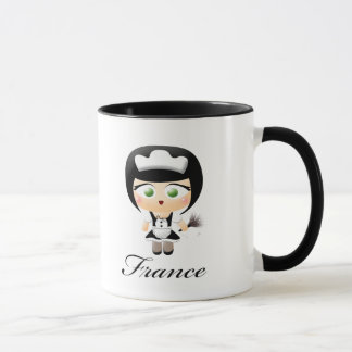 Französisches Mädchen Tasse