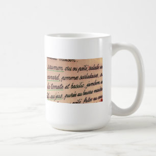 Französisches Menü Kaffeetasse