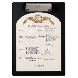 Französisches Menü Küchen-Clipboard Klemmbrett