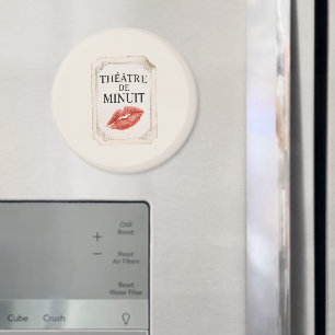 Französisches Mitternachtstheater Rote Lippen Kuss Magnet