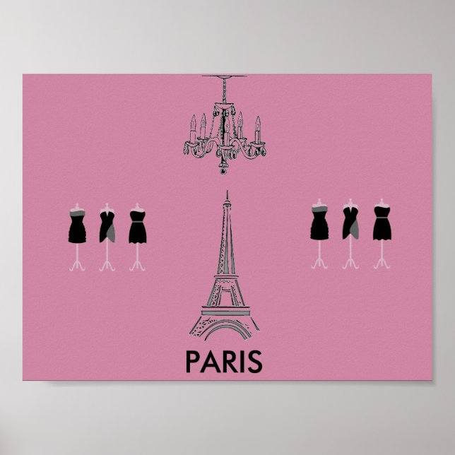 Französisches Modethema Paris Poster (Vorne)