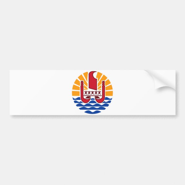 Französisches offizielles Wappen des Polynesiens Autoaufkleber (Vorne)