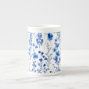 Französisches Papier-Wildblumen-Musterdesign-98186 Prozellantasse