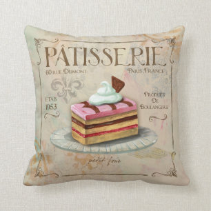 Französisches Patisserie-Kissendekor Petit-Four Kissen