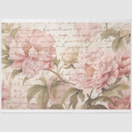 Französisches Peony Tissue, Kunsthandwerk, Decoupa Seidenpapier