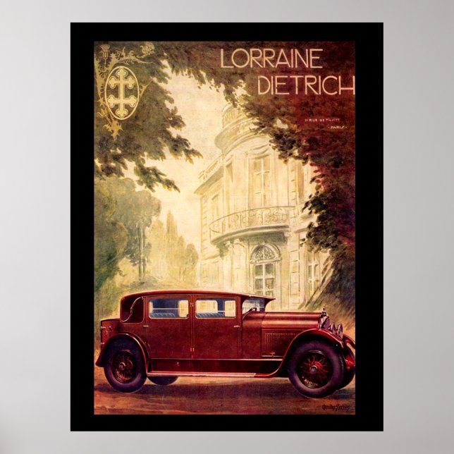 Französisches Pkw-Poster der 20er Jahre Poster (Vorne)